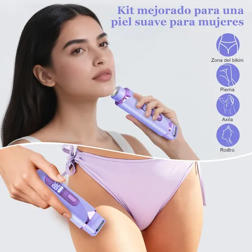 Y Depiladora Rasuradora Mujer Eléctrica Doble Cabeza 2 In 1
