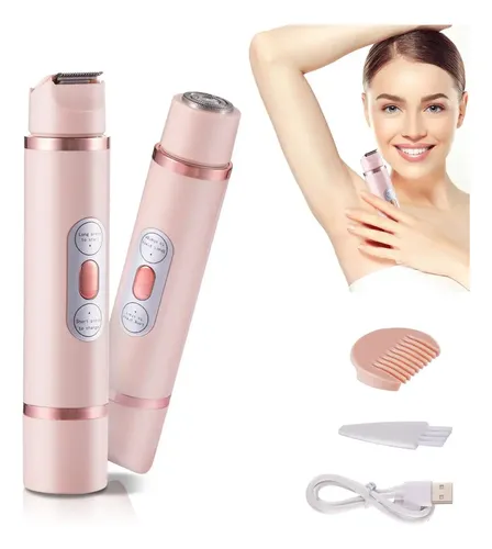 – Depiladora Eléctrica Recargable For Cuerpo Y Rostro Rosa –