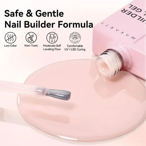 Set De Base Y Top Coat Makartt Nude 2 En 1 15 Ml Gell