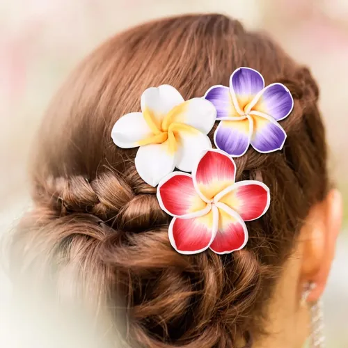 Set De 12 Cintas Para El Pelo Plumeria Beaupretty Para Mujer