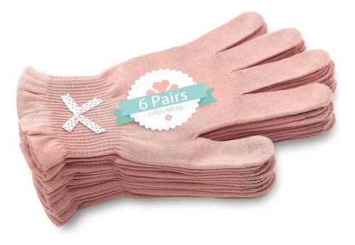 Guantes De Algodón Rosas Hidratantes Para Dormir Táctil