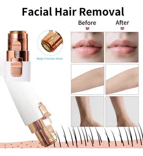 Depiladora Eléctrica Facial Kroaya Bz-202b Recargable Led