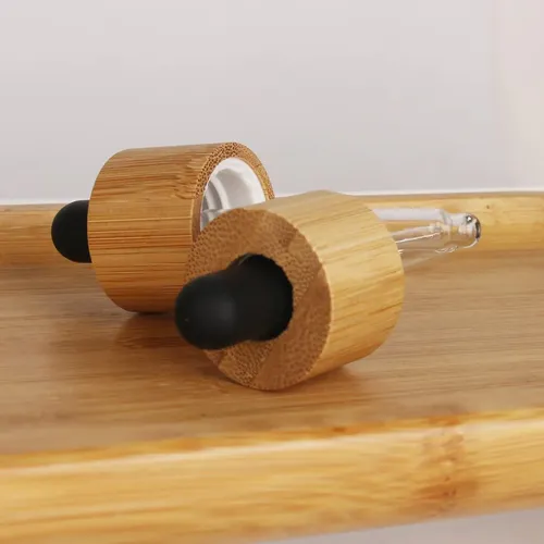 Conjunto De 6 Frascos De Vidrio 30 Ml Con Tapas De Bambú