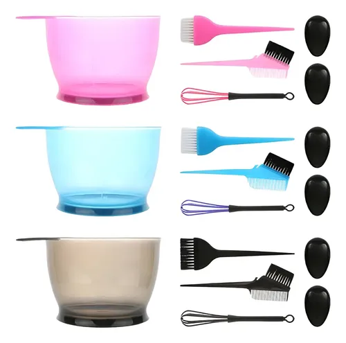 Kit 5 Piezas: Brochas, Bol Y Aplicador Para Teñir Cabello