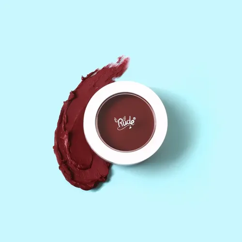 Rubor En Crema Rude Cosmetics Cream Puff Tono Red Velvet Vegano