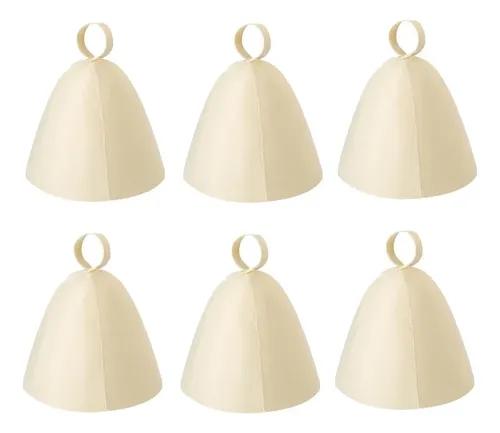 * 6 Piezas De Gorro De Sauna, Gorro De Baño, Lana Rusa,