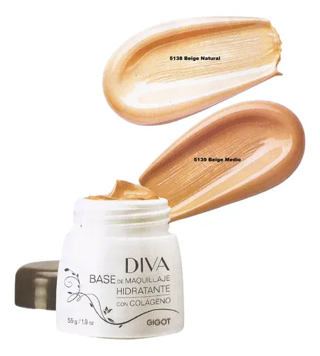 Gigot Diva Crema Base Maquillaje Hidrantate Con Color 55 Gr.