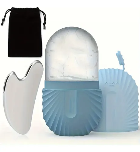 Set De Paños Faciales Reutilizables De Acero Inoxidable Y Ac Blue Set