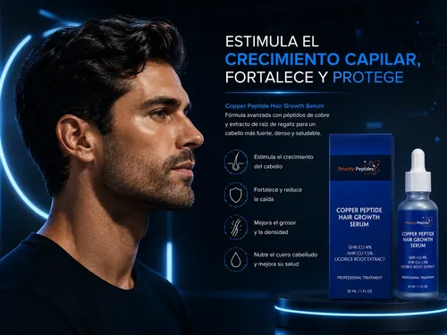 Suero Capilar Péptidos De Cobre Ghk-cu Anticaída Crecimiento