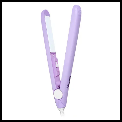 Mini planchita de pelo Dinax lila portátil cerámica viaje flequillo ondulado