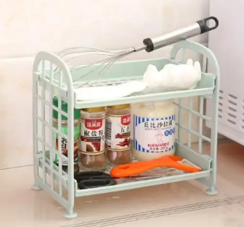 Organizador De Maquillaje De Cocina Escritorio Doble Piso