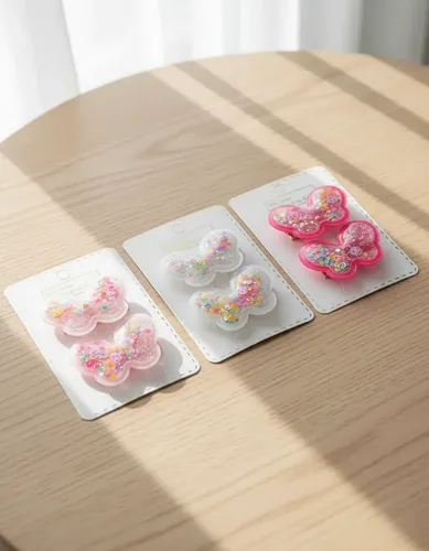 Pack X 6 Hebillas Pico Mariposa Pelo Nenas Colores Surtidos