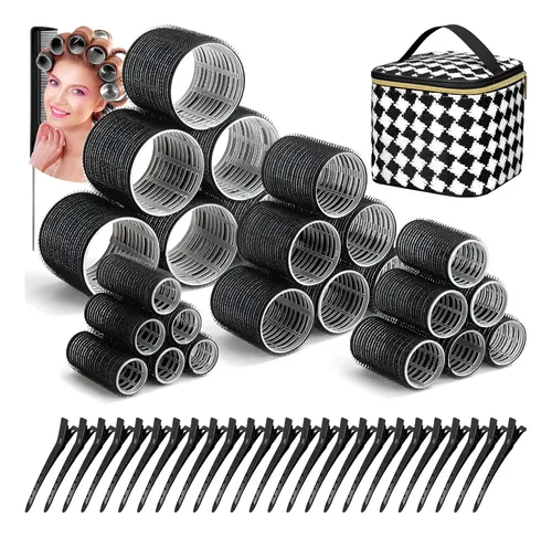 Juego De 50 Rulos Autoadhesivos Tidponra Para Cabello