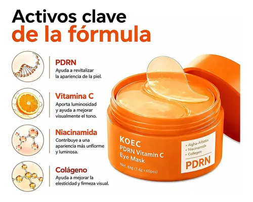 Parches Anti Ojeras Koec Vitamina C Colageno Pdrn X60und