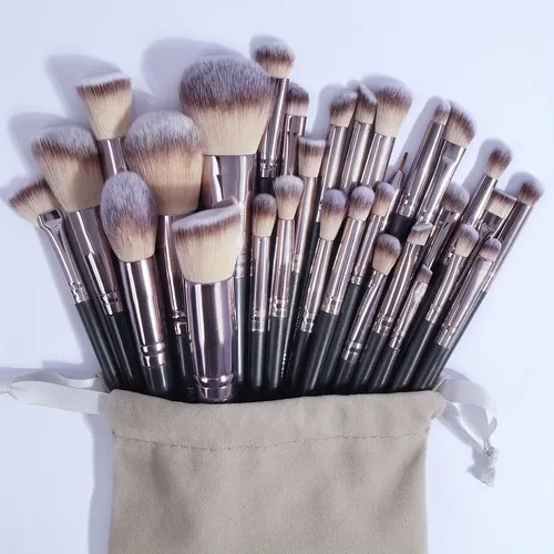 Set De Brochas De Maquillaje Maange-professional Con Bolsa Y