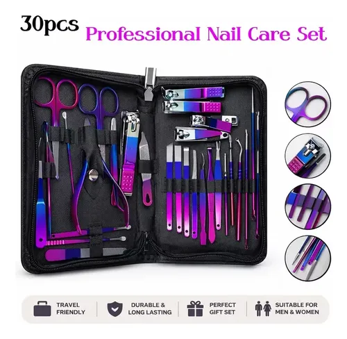 Set De Manicura Pedicura Pies Manos Corta Uñas 30 Piezas