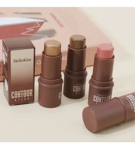 Hellokiss Barra Contorno Iluminador Perlado Rubor Facial Lar