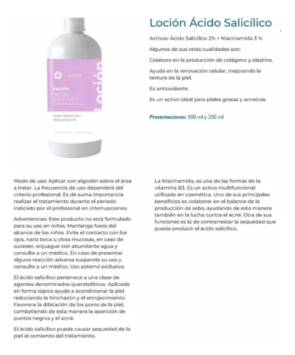 3 Locion Con Acido Salicilico + B3 500gr. – Libra Cosmetica Momento De Aplicación Día/noche Tipo De Piel Grasa