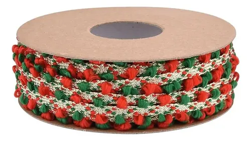 Cintas Navideñas Rojo Y Verde Para Regalos Y Decoración