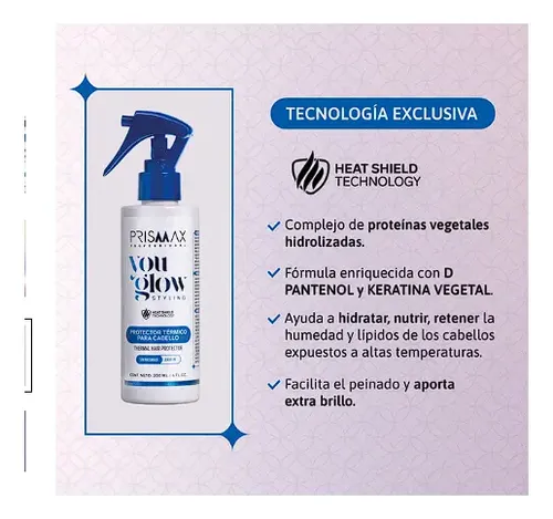 Prismax Kit You Glow Protector Térmico + Serum Nutri Drops