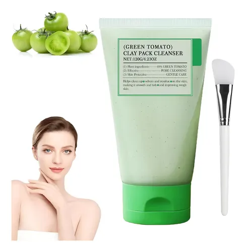 Mascarilla Facial De Arcilla Verde De Tomate – Limpieza .