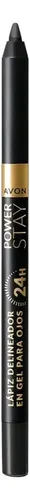 Avon Power Stay Lápiz Delineador Gel 24hs Black Shimer/negro