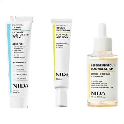 Kit De 3 Cremas Faciales Coreanas Antienvejecimiento Con Pép