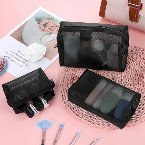 * 3pzs Cosmetiquera Neceser Estuches De Maquillaje Bolsa