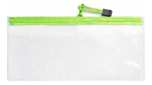Neceser Transparente Organizador Maquillaje Costura Escolar Verde Porta Utiles Estuche Plastico Pvc Cierre Reforzado Viaje Transparente
