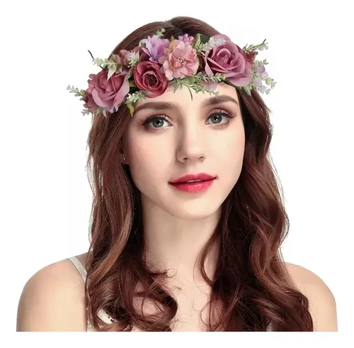 Diademas Flores Nupciales For El Pelo Florales Con Corona