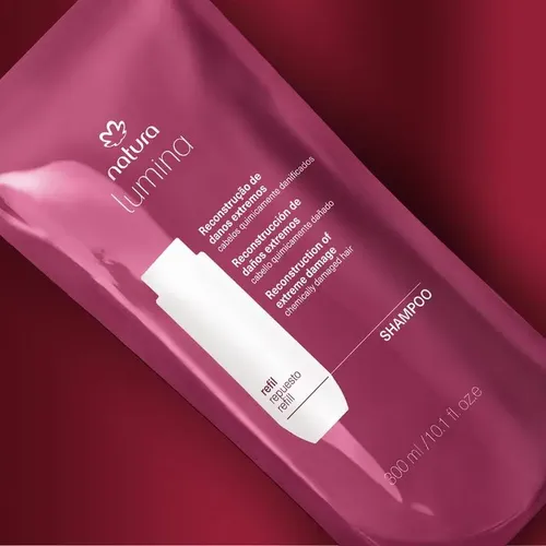 Repuesto shampoo reestructurante cabello químicamente dañado 300ml Natura