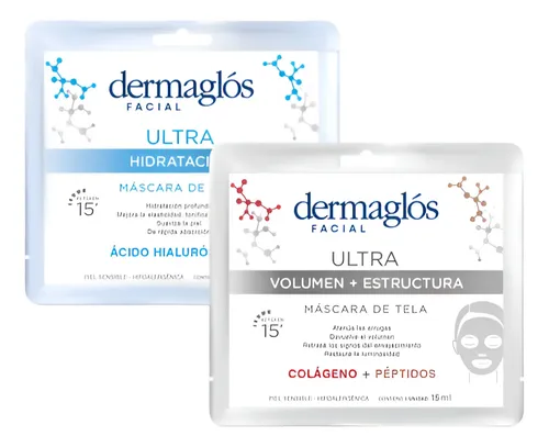 Kit Mascaras De Tela Dermaglós Ultra X2