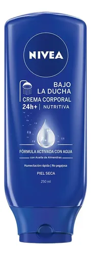 Crema para cuerpo Nivea Cuidado Corporal Bajo la Ducha Nutritiva en tubo 250mL