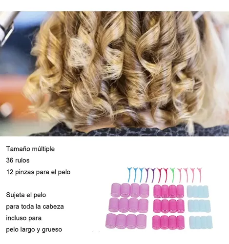 Más Vendido 48 Unidades Hair Rulo Tubos Plástica Más Vendido