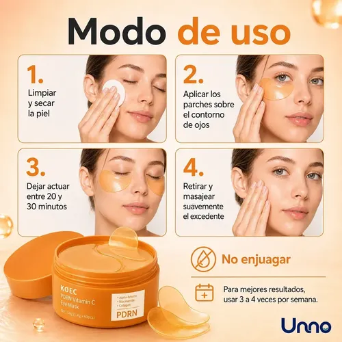Parches De Colágeno Para Ojeras Koec Vitamin C X60und