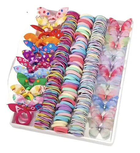 267 Pzas Accesorios Coloridos Para El Cabello Infantil