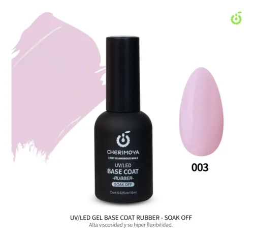 Base Coat Rubber Gel Cherimoya Uv/led Soak Off 15ml