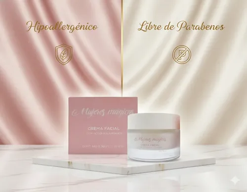 Crema Facial Con Ácido Hialurónico Pantenol Mujeres Mágicas