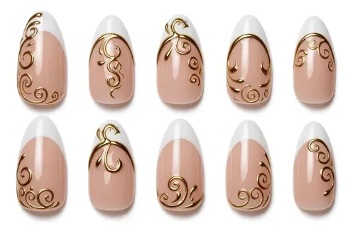 Uñas Press On Premium 7 Diseños + Kit Completo Reutilizables
