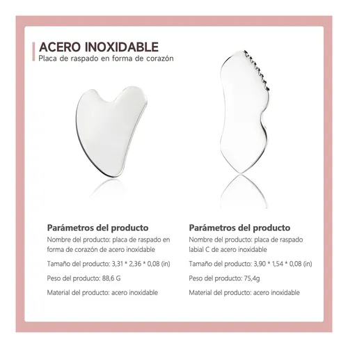 2pcs Gua Sha, Herramienta De Guasha Facial, Gua Sha Facial