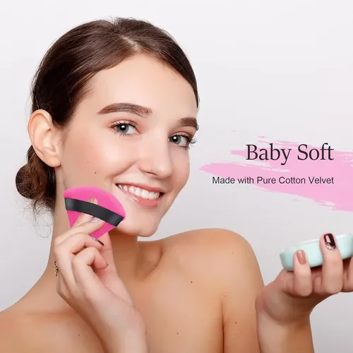 Lote De 12 Borlas Triangulares Para Maquillaje