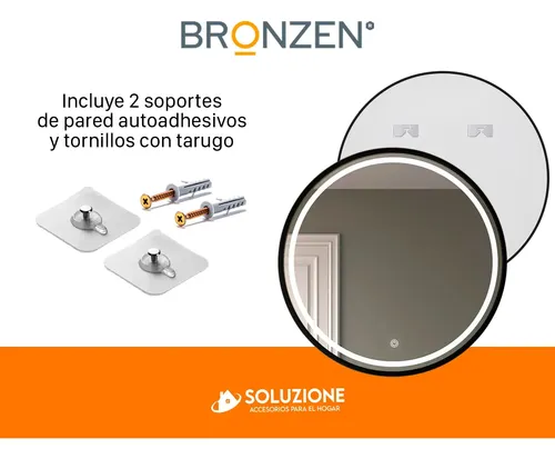 Espejo Redondo Luz Led Frontal 70cm Premium Fría Cálida