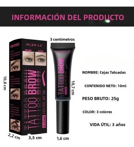 Gel Tinte Cejas Pelable Impermeable Larga Duración Natural