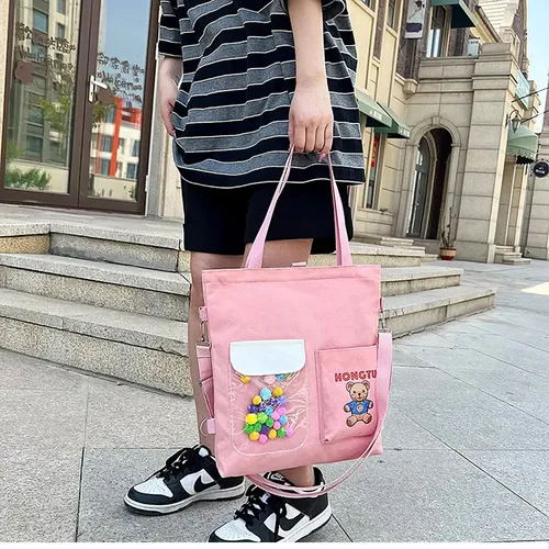 Bolso De Hombro De Lona De Estilo Coreano Para !