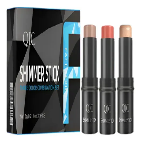 Set De Maquillaje, 3 Unidades, Iluminador, Rubor, Contorno E