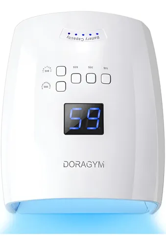 Lámpara Uv Led Secado Gel Profesional Inalámbrica Blanca