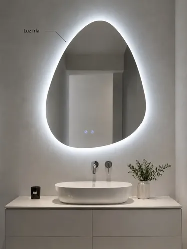 Espejo Led Tactil Touch 3 Tonos De Luz + Desempañador