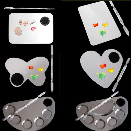 Maquillaje Con Espátula En Forma De Corazón, Moderno, Inoxid