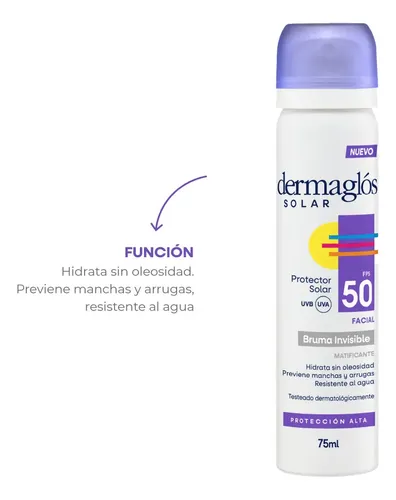Protector Solar Facial Dermaglos Fps50 Bruma X 75 Ml