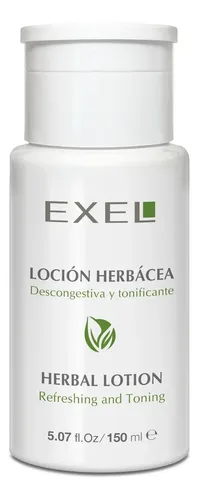 Locion Herbacea Descongestiva Y Tonificante Exel 150ml Momento de aplicación Día/Noche Tipo de piel Todo tipo